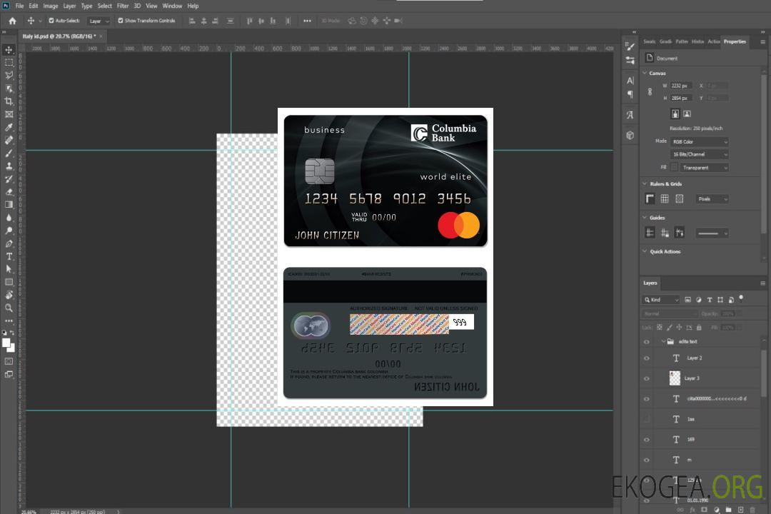 États-Unis Columbia Bank Mastercard Business Platinum template États-Unis Columbia Bank Mastercard Business Platinum template